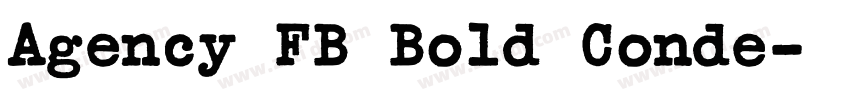 Agency FB Bold Conde字体转换